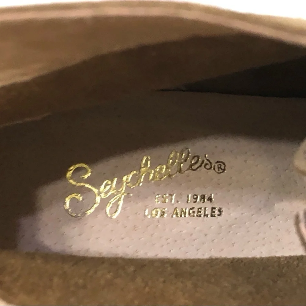 Seychelles by Anthropologie Laced Leather Bootie “Tower” Block Heels Tan sz 8.5